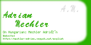 adrian mechler business card